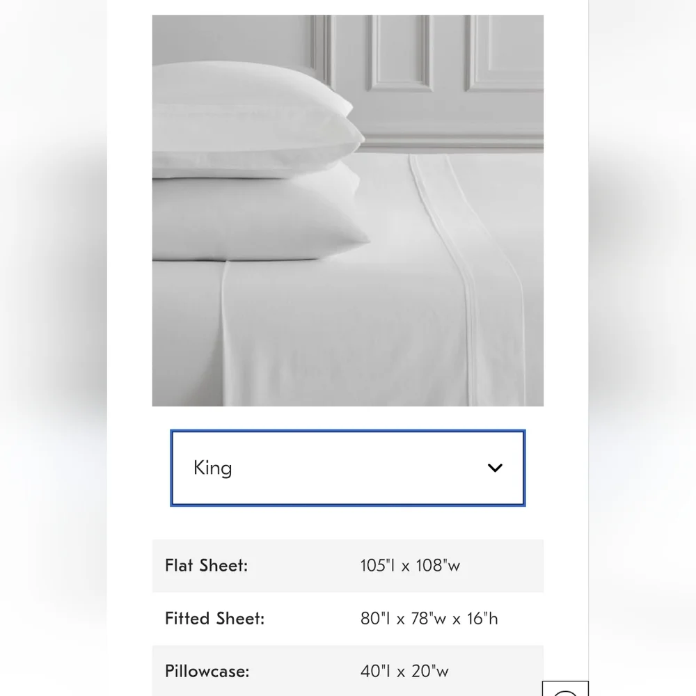Luxury White Sheet Set 400-Thread-Count Sateen Wide Hem,King & Queen, $189.00US